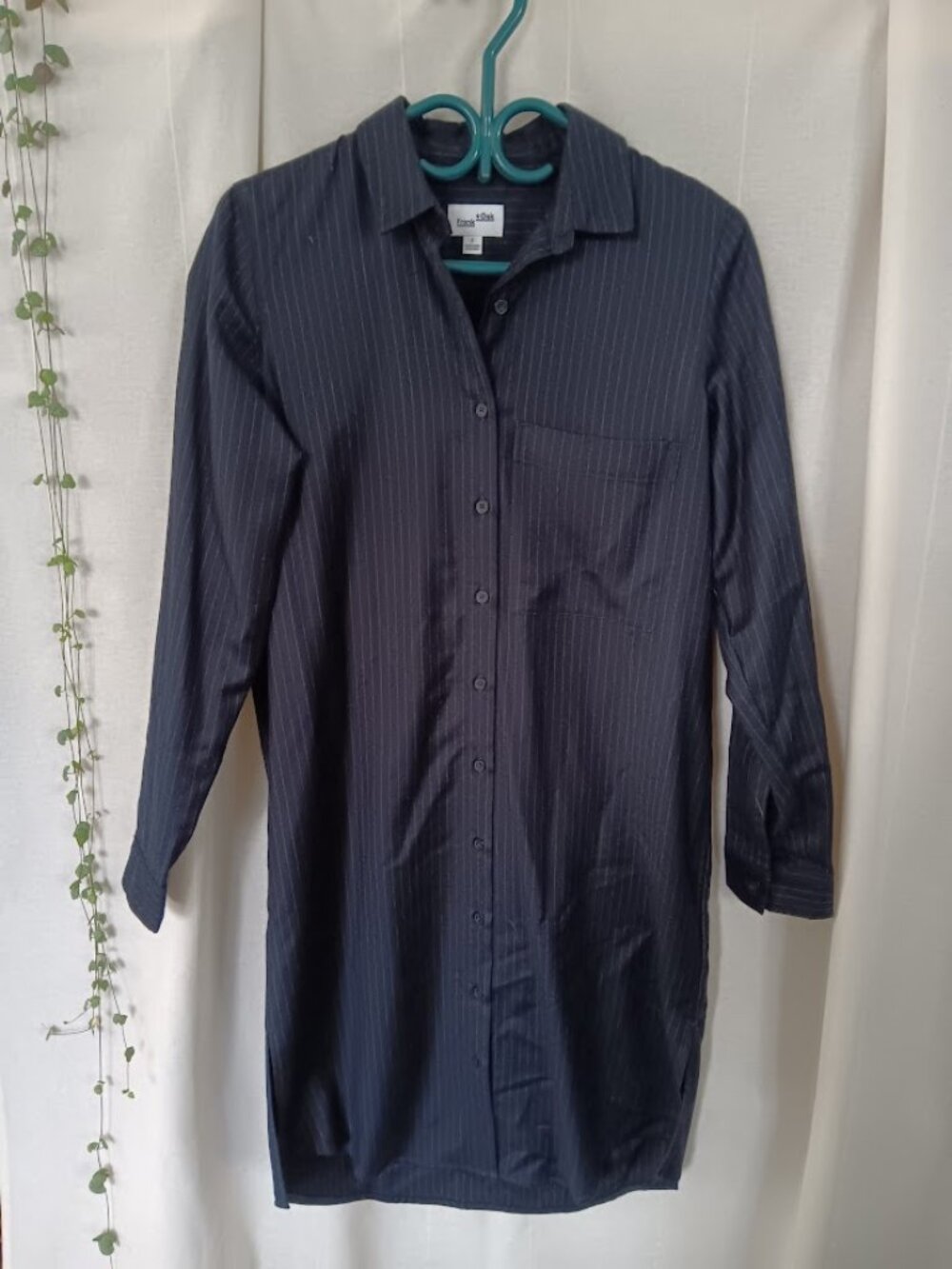 Frank and Oak Wool-Blend Long Sleeve Shirtdress
